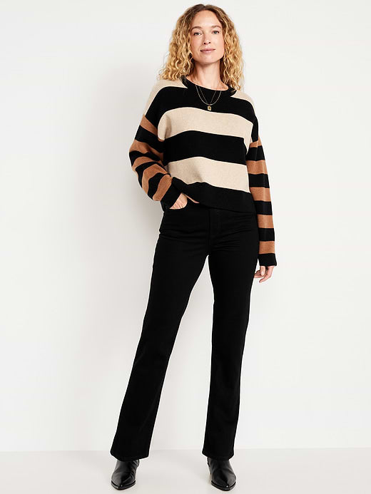 Extra High-Waisted Straight Jeans - Black