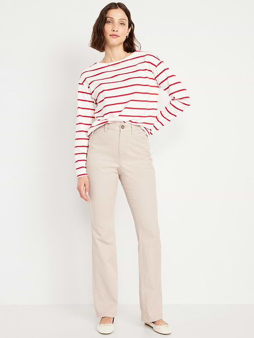 High-Waisted Uniform Boot-Cut Pants - A Stone's Throw