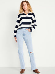 Extra High-Waisted Straight Jeans - Light Wash