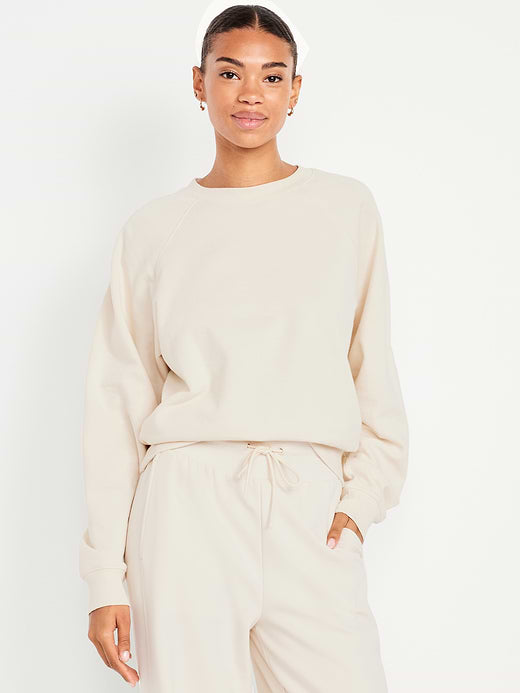 SoComfy Oversized Raglan Sweatshirt - Howlite