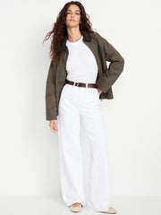 Extra High-Waisted Wide-Leg Jeans - White Wash