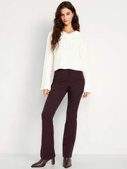 High-Waisted Pixie Flare Pants - Black Coffee