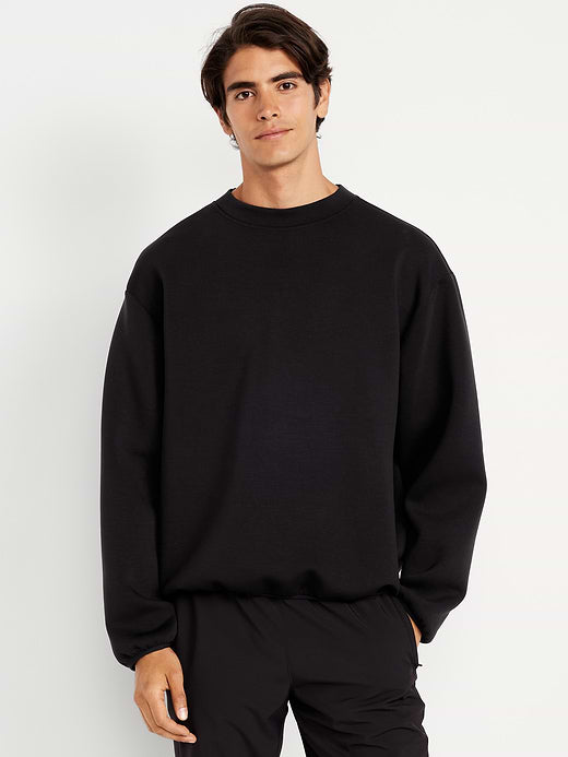 Oversized Bounce Fleece Cinched Sweatshirt - Black Jack