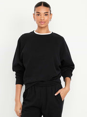 SoComfy Oversized Raglan Sweatshirt - Black Jack