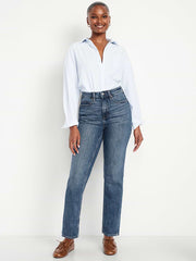 Curvy Extra High-Waisted Straight Jeans - Harper