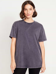 Oversized EveryWear Tunic T-Shirt - Navy Blue