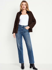 High-Waisted Wow Loose Jeans - Medium Wash