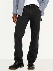 90s Straight Double Knee Carpenter Jeans - Black Rinse