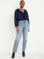 Curvy Extra High-Waisted Straight Jeans - Celine