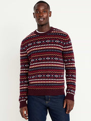SoSoft Crew-Neck Sweater - Red Fair Isle