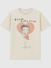 Betty Boop Graphic T-Shirt for Men - Beige