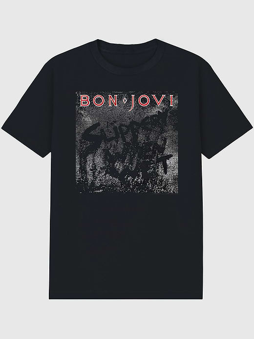 Bon Jovi Graphic T-Shirt for Men - Black