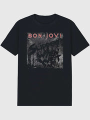 Bon Jovi Graphic T-Shirt for Men - Black