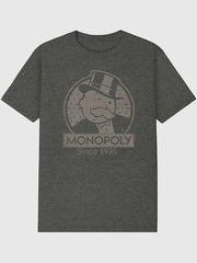 Monopoly Since 1935 Graphic T-Shirt for Men - Charcoal