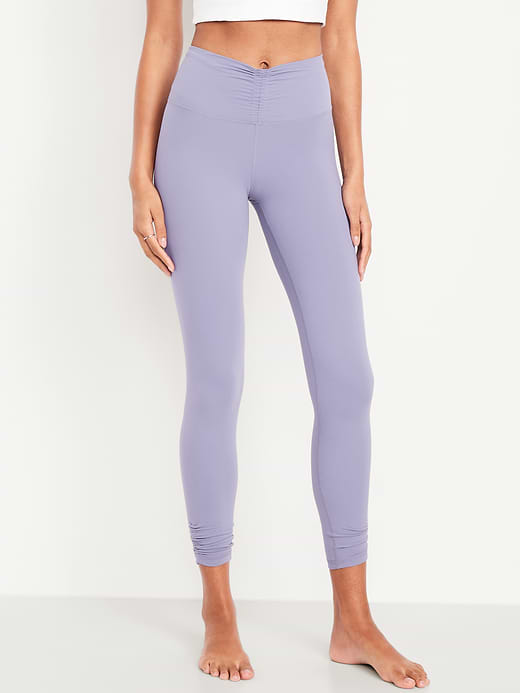 High-Waisted StudioSmooth Ruched Leggings - Lunar Path