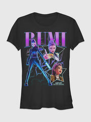 K-Pop Demon Hunters Y2K Rumi Graphic T-Shirt - Black
