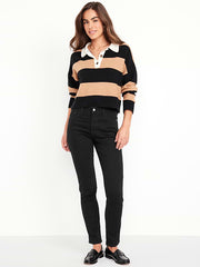 High-Waisted Slim Jeans - BlackJack