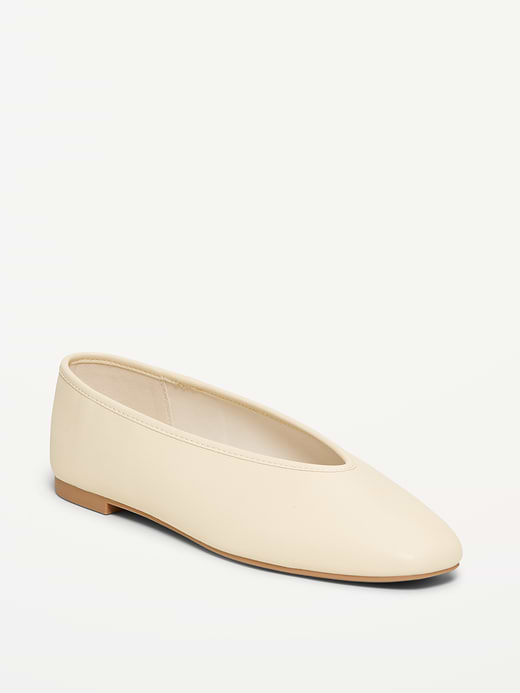 V-Cut Ballet Flats - Butter