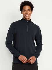 Recharge Knit Quarter-Zip Pullover - Light Black Heather