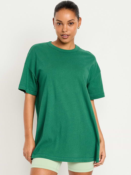 Oversized EveryWear Tunic T-Shirt - Emerald Pigment