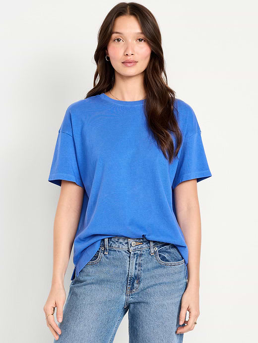 Vintage Crew-Neck T-Shirt - Crayon Blue