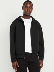 Bounce Fleece Oversized Full-Zip Hoodie - Black Jack