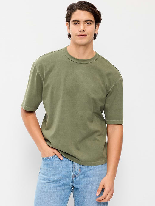 Garment-Dyed Heavyweight Cropped T-Shirt - Conifer