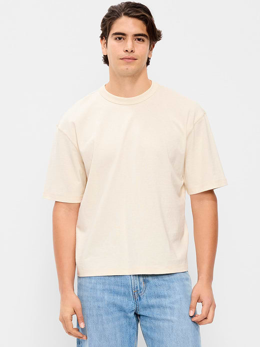Garment-Dyed Heavyweight Cropped T-Shirt - Natural White