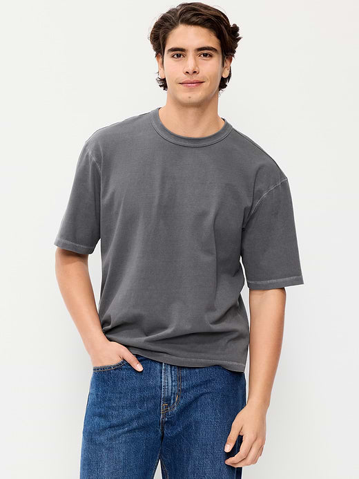Garment-Dyed Heavyweight Cropped T-Shirt - BlackJack