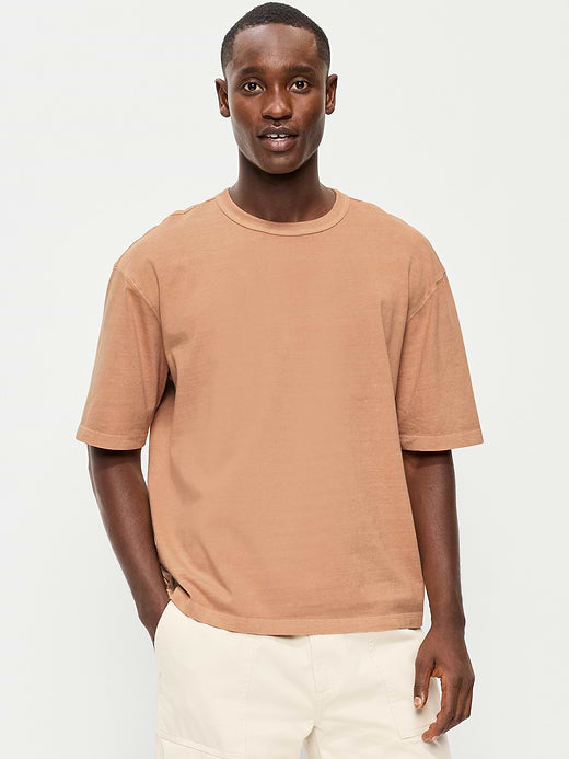 Garment-Dyed Heavyweight Cropped T-Shirt - Spun Sugar