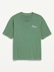 Loose Heavyweight Graphic T-Shirt - Field Of Greens