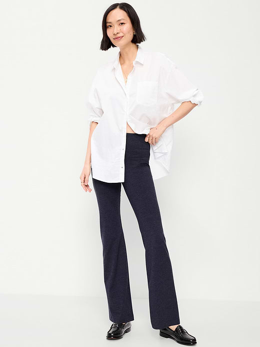 High-Waisted Fashion Flare Leggings - In the Navy