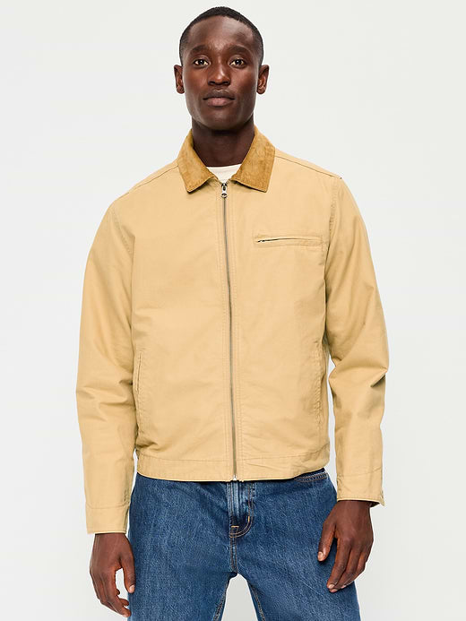 Cropped Canvas Barn Jacket - Butterscotch Puddin
