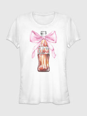 Coca-Cola Bow Bottle Graphic T-Shirt - White