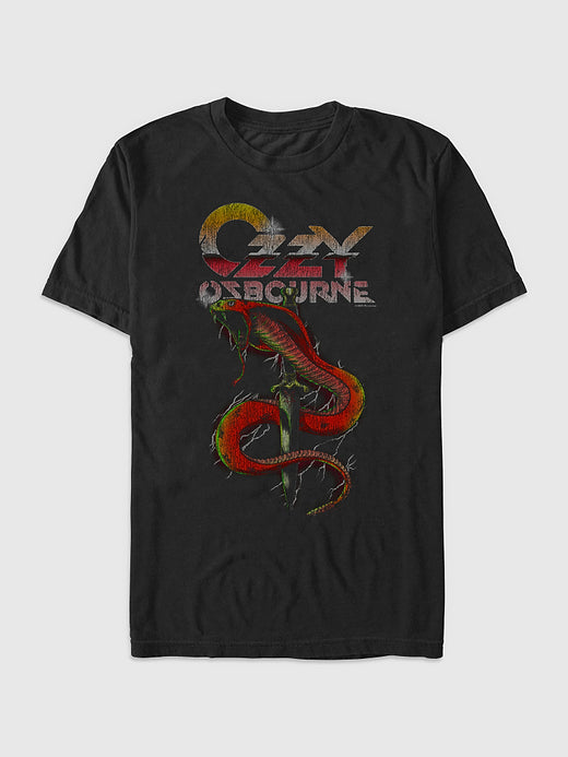 Ozzy Snake Graphic T-Shirt - Black