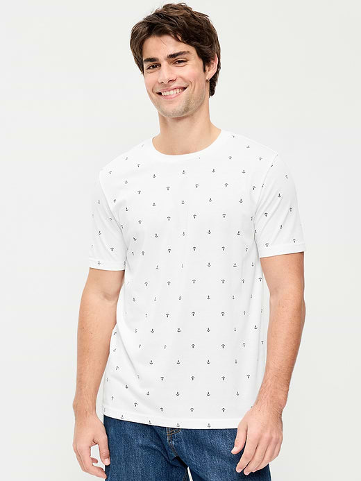 Crew-Neck T-Shirt - Anchors Away