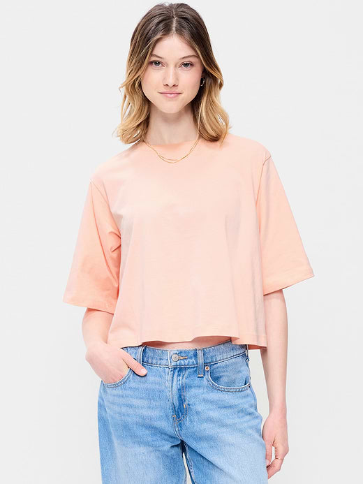 Short-Sleeve Trapeze T-Shirt - Peach Gelato