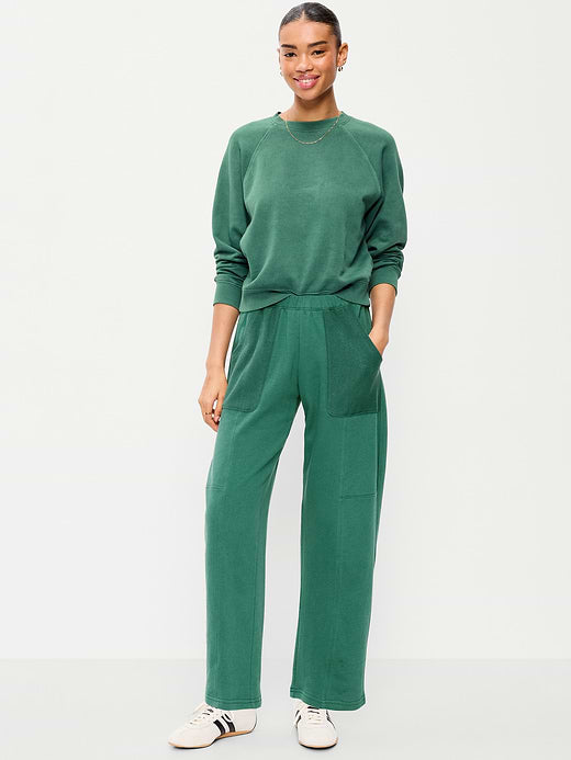 Mid-Rise SoComfy Seamed Barrel Sweatpants - Muted Pine