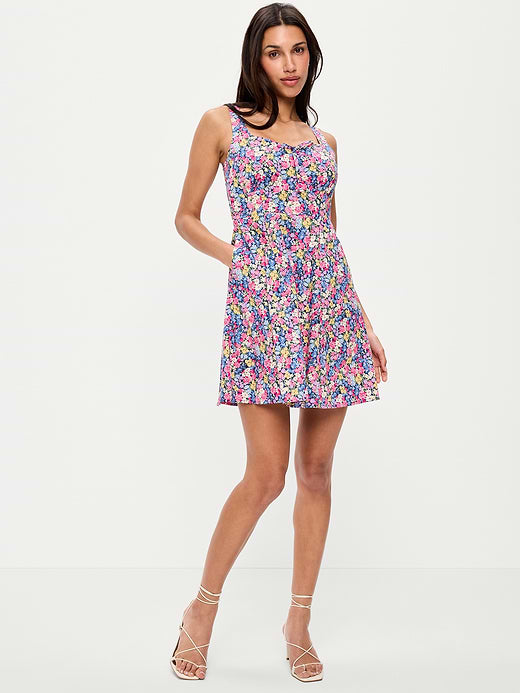 Fit & Flare Cami Mini Dress - Multi Floral