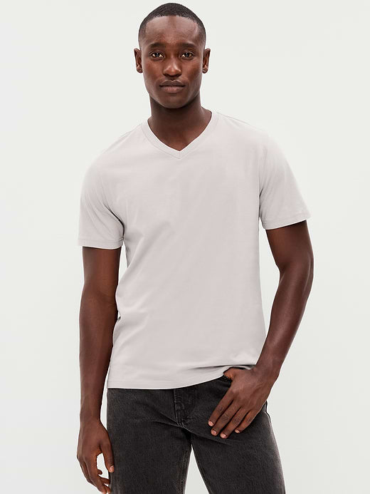 V-Neck T-Shirt - Grayscale