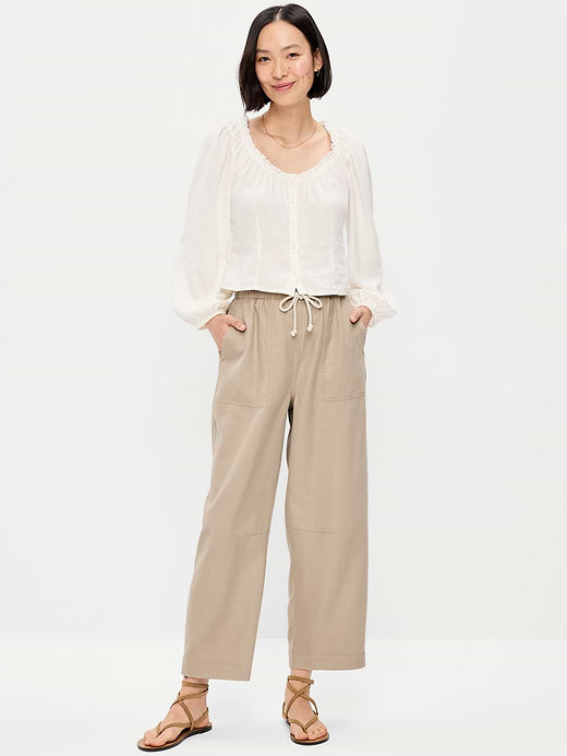 High-Waisted Utility Ankle Pants - A Stone's Throw