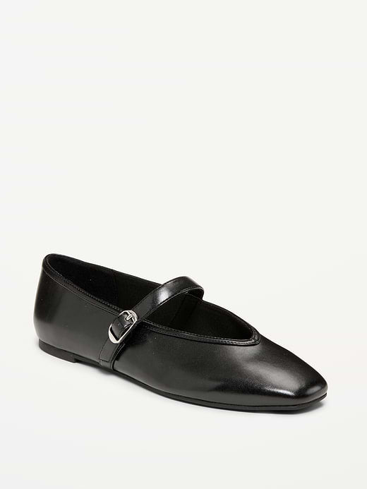 Mary Jane Ballet Flats for Women - Black Jack
