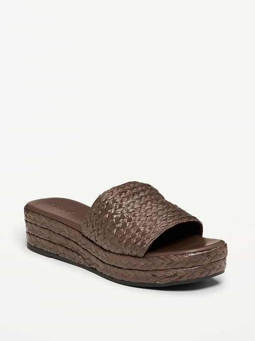 Platform Espadrille Sandals - Chocolate