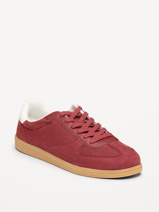 Lace-Up Sneakers - Wine Purple