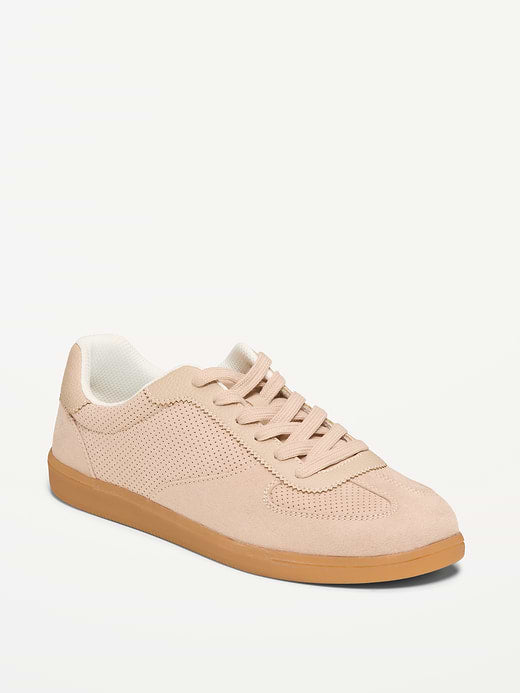 Lace-Up Sneakers - Sand