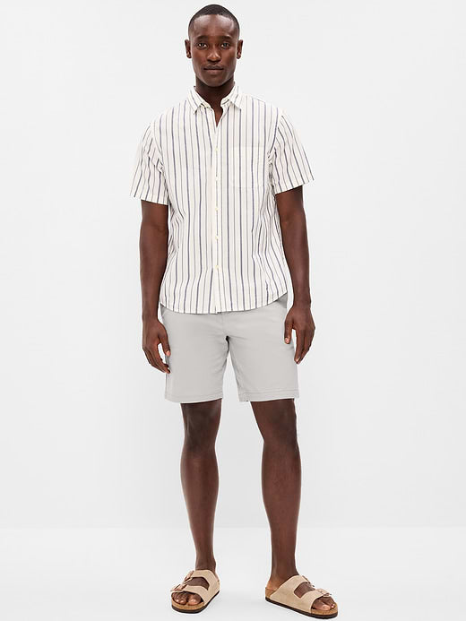 Slim Built-In Flex Rotation Chino Shorts -- 8-inch inseam - Grayscale