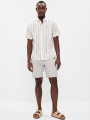 Slim Built-In Flex Rotation Chino Shorts -- 8-inch inseam - Grayscale