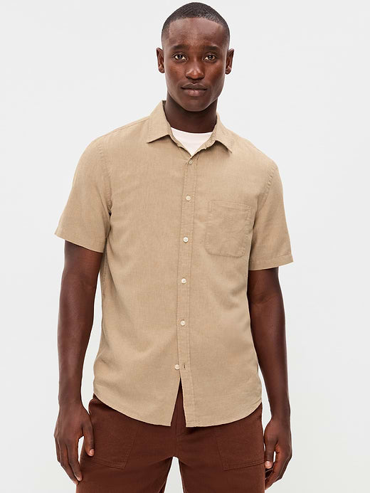 Classic Fit Everyday Linen-Blend Shirt - Laurel Oak