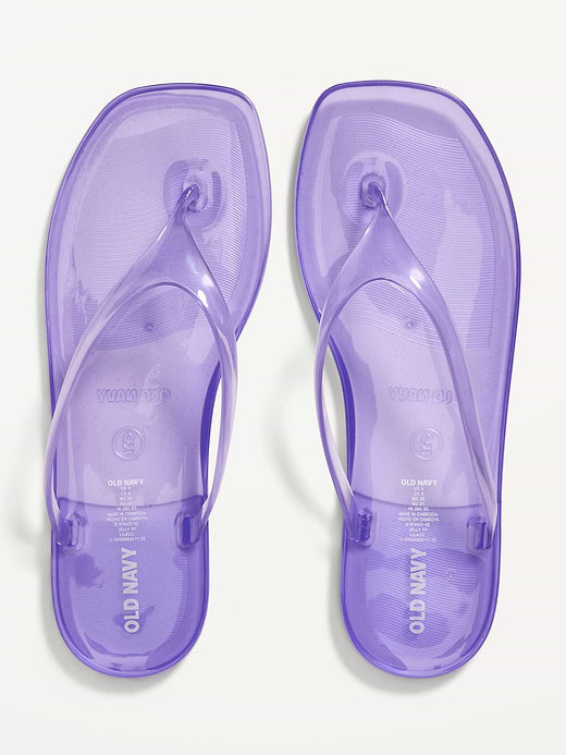 Flip-Flop Jelly Sandals for Women - Lilac Purple