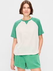 Vintage Crew-Neck Raglan T-Shirt - Chrysolite